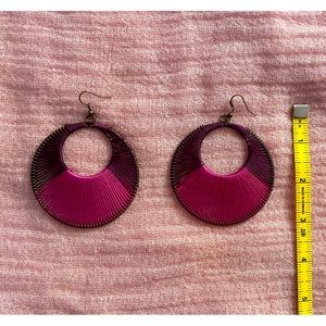 Pink & Purple Hoop Earrings